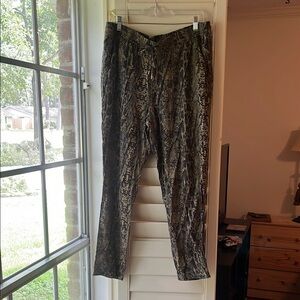 4/$25 SALE Women’s Vintage FADED GLORY Snake Print Joggers LARGE 12/14